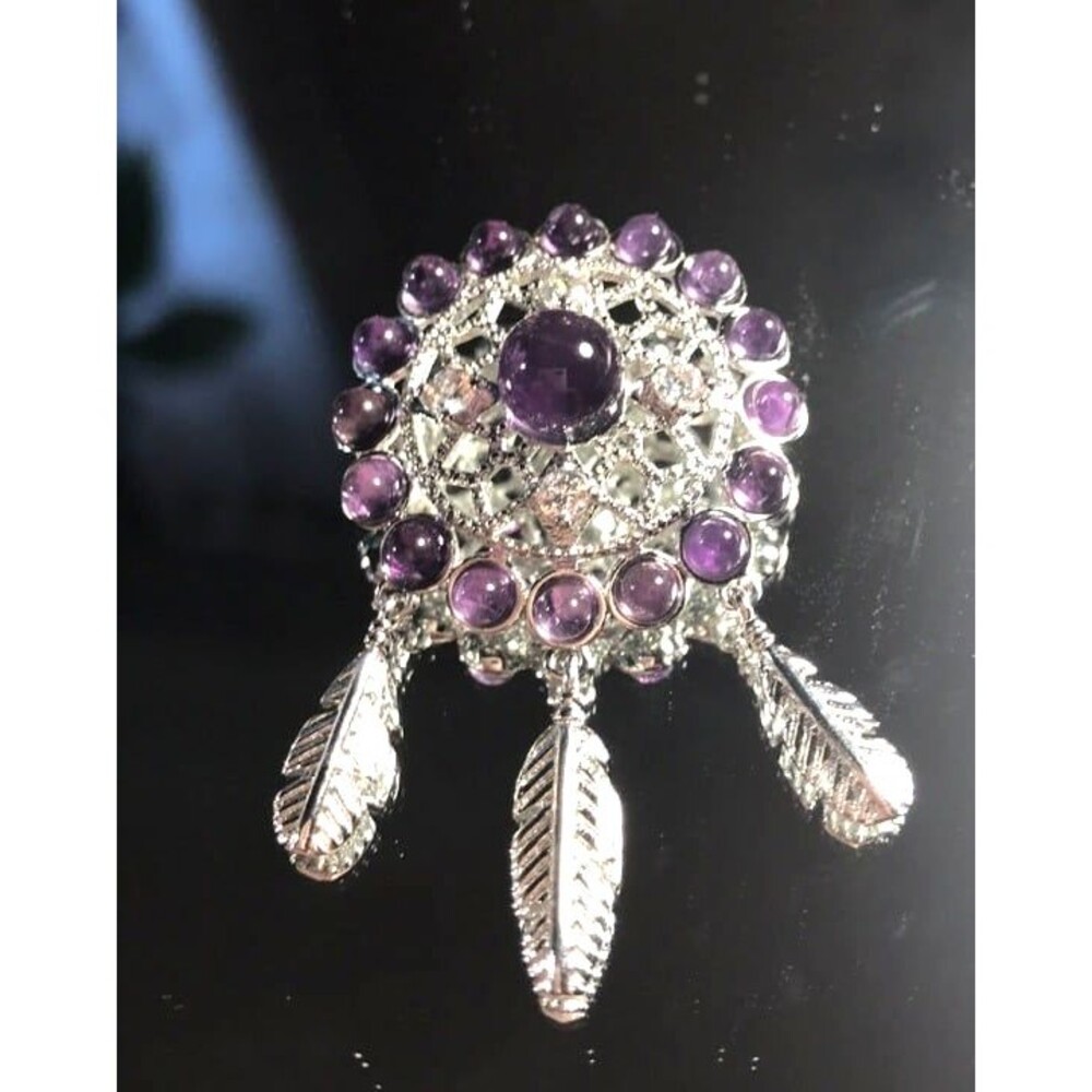 Beautiful Amethyst Dream Catcher Pendant